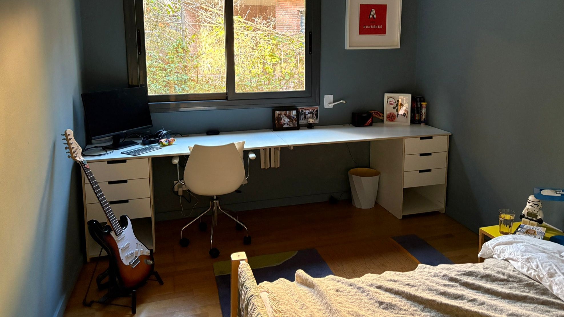 Double desk in white HPL | Hoioh Design